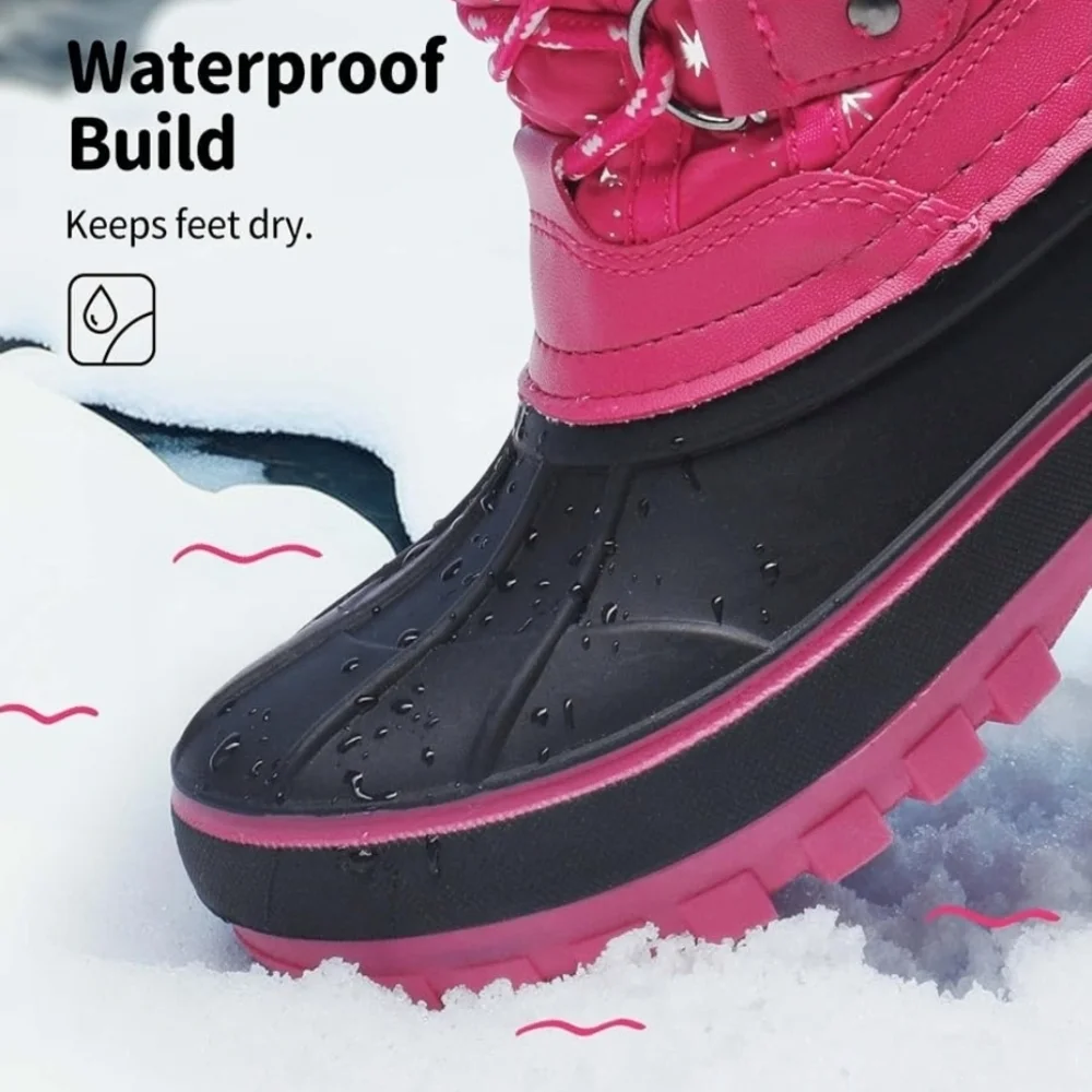 Pink Fur-Lined Winter Boots